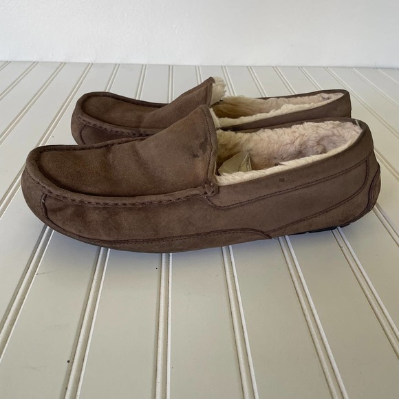 UGG Ainsley Brown Suede Slippers Size 12 - Picture 4 of 9